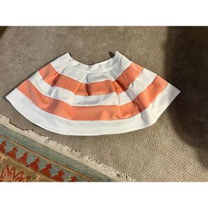 Charlotte Russe Vintage Peach & White Wide Stripe Skirt XL